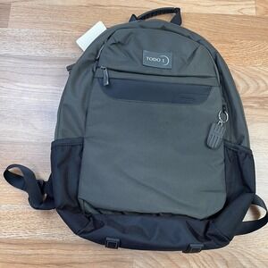 Totto Morral Backpack Tablet Pocket Laptop Pocket Suitcase Strap Olive Green NEW